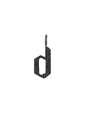 Black Diamond Pavé ‘d’ Pendant